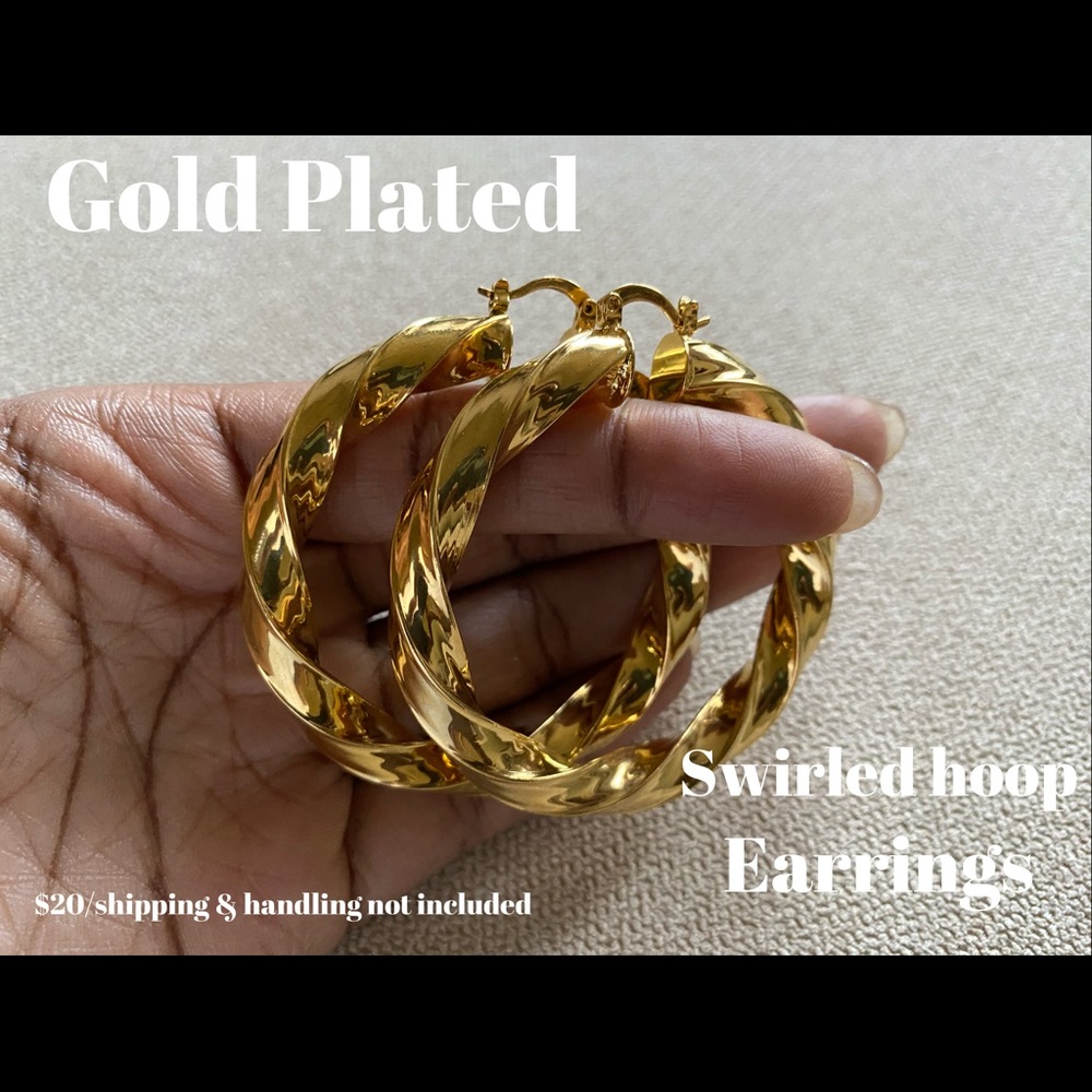 Swirled Hoop Earrings